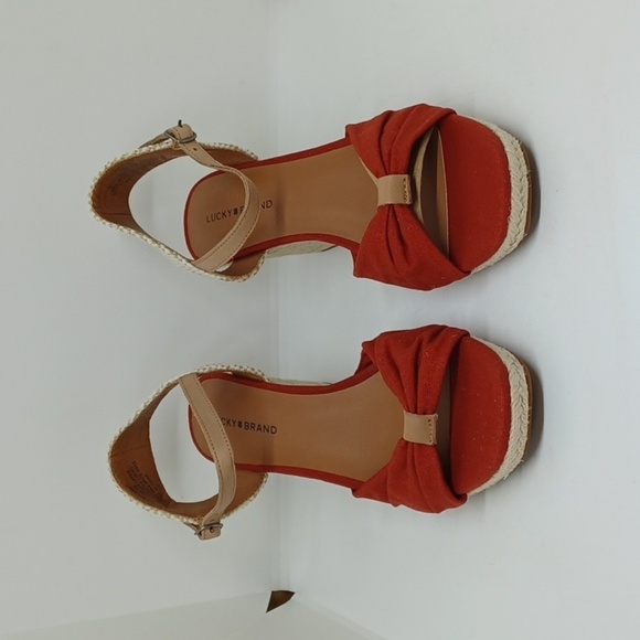 New Lucky Brand Macrimay Espadrille Wedge Sz 7.5 - Picture 5 of 8